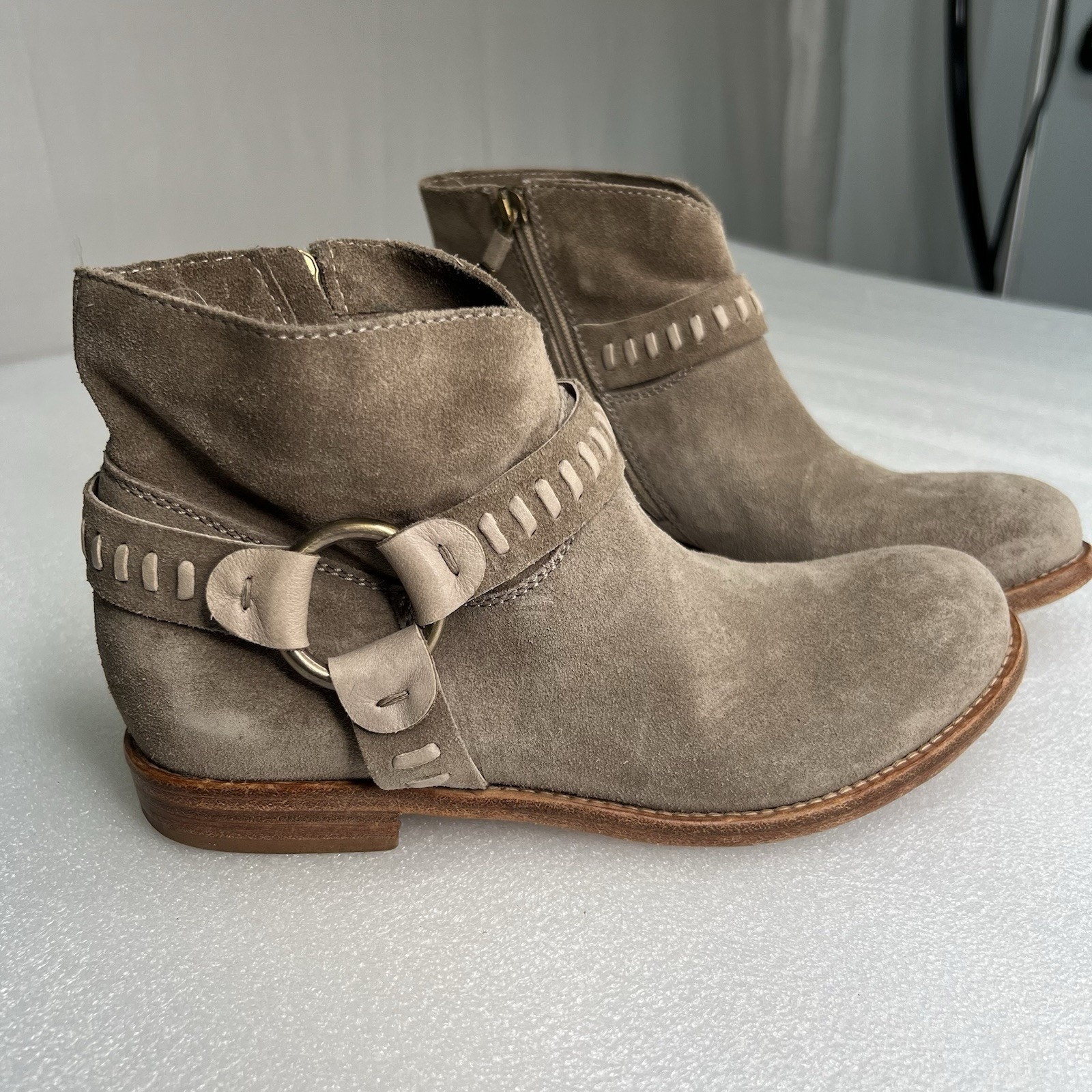 Alberto Fermani 'Sofia' Suede Harness Boot, Women Size 35.5 (5.5 Us), $575